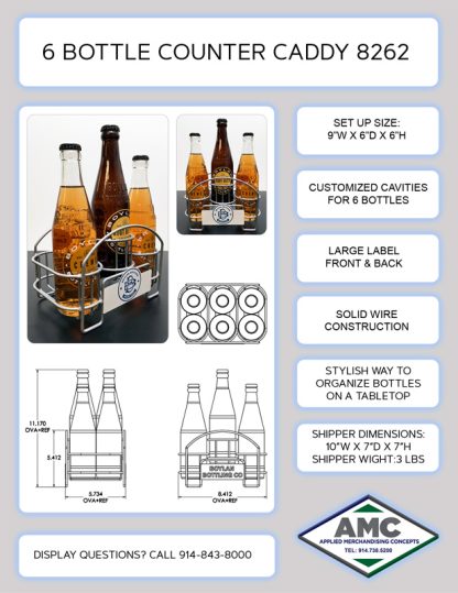Counter Unit: Six Bottle Counter Caddy