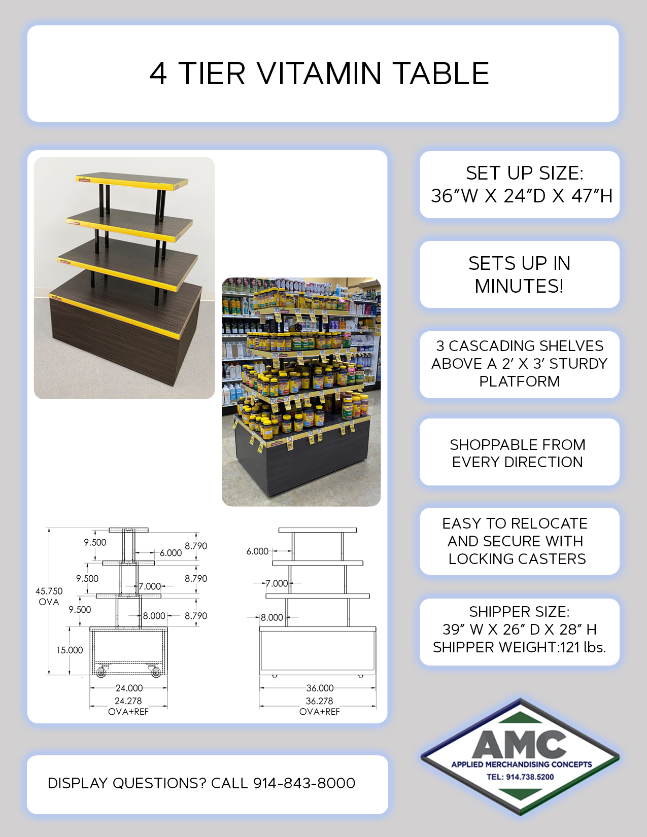 Four Tier Display Table (for Vitamins) - Image 4