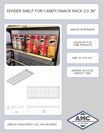 Divider Shelf for Candy/Snack Rack 2.0 36" - Image 2