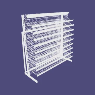 Candy/Gum Rack: Tan-4 FT, 8 Standard. Shelves + 1 Split Top Shelf